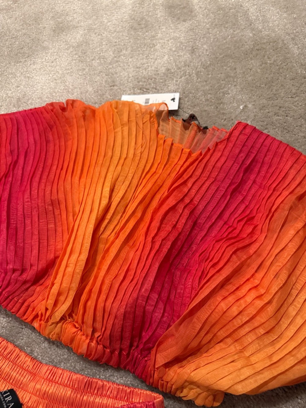 AKIRA Sunset Ombre Top and Wide-Leg Pants in Orange & Pink NWT Size M - Picture 9 of 10